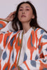 orange and white uzbek kimono