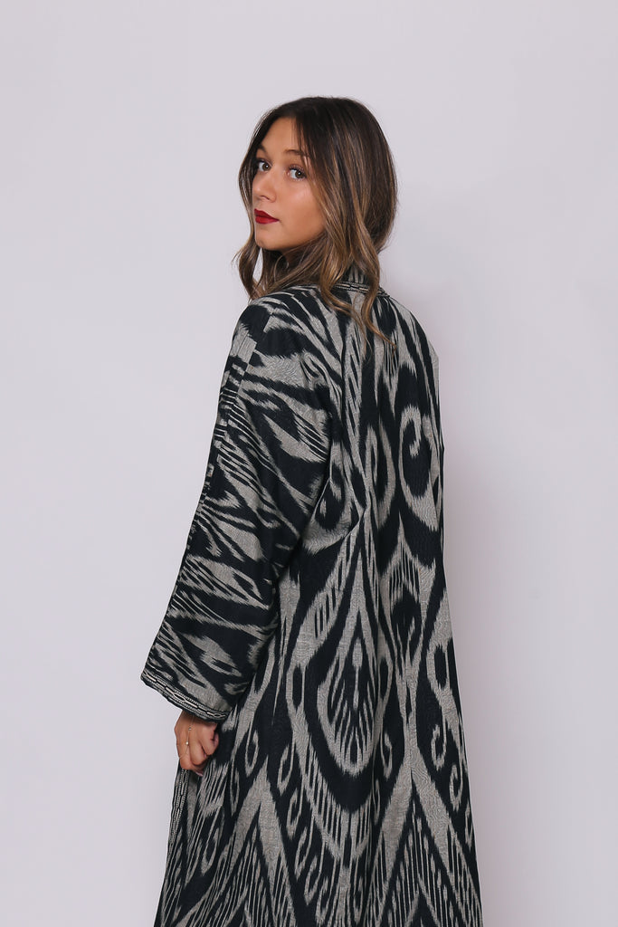 Paris Uzbek Kimono – Black & Grey