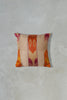 Orange and Beige Silk Ikat Cushion