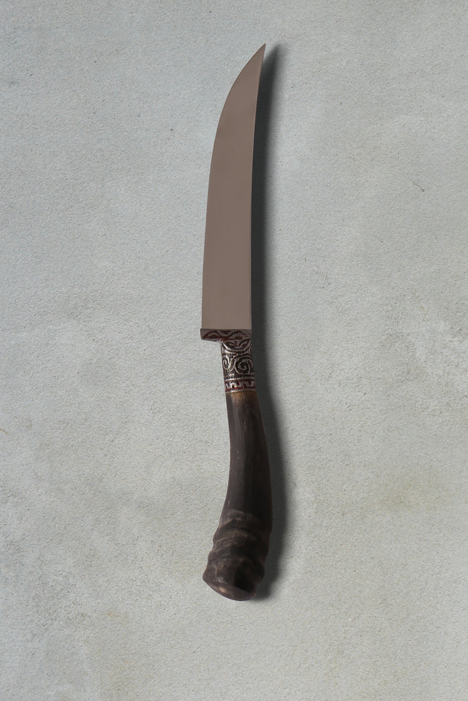 Handmade Uzbek Stainless Steel Steak Knives Set of Four – Black Horn