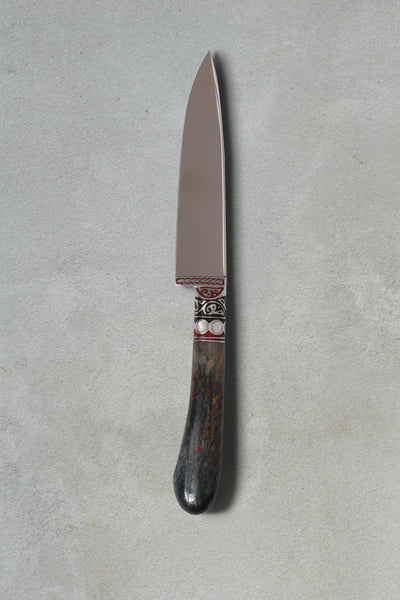 Stainless Steel Kitchen Handmade Uzbek Knife – Prussian Blue